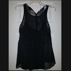 Old Navy Black Mesh/Patterned Tank